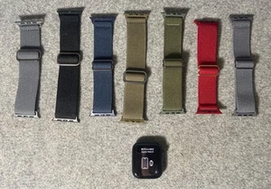 Apple Watch Series 7 45MM Black Aluminum GPS Only w/ 7 Loop Bands - Zdjęcie 1 z 9