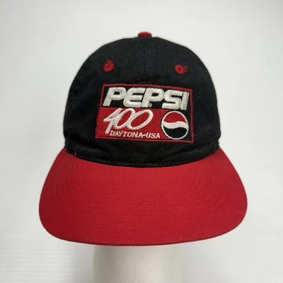 Antigo Chapéu Nascar Pepsi OS Preto Daytona Race Pepsi 400 EUA Carro Bordado Retrô - Imagem 1 de 4