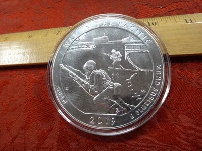 2019 US War in the Pacific 5 Ounce .999 Silver Bullion Coin - Free S&H USA - Image 1 of 4