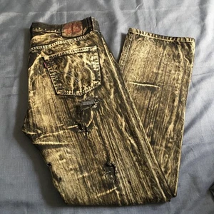 Levi 501 XX, Jeans 36x34, Camouflage Acid Wash Tie Dye, Mens, Distressed - Picture 1 of 14