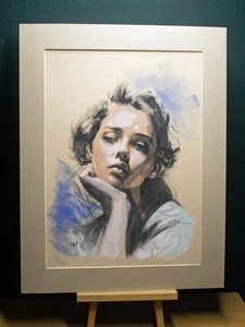 Original expressive pastel painting (Not a print) entitled, 'The Young Lady'. - Picture 1 of 2