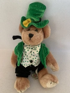 Traditional Craftwork Irish Teddy Bear Jointed Soft Plush Toy 10” - Picture 1 of 5