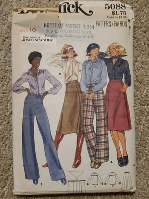 Butterick 5088 Sz 10 Rena Rowen of Jones New York Blouse Skirt Pants W/ Yoke CC - Image 1 of 2
