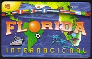 $5. Tarjeta telefónica 'Florida Internacional': mapa de Florida y Sudamérica (20 mil) - Imagen 1 de 1