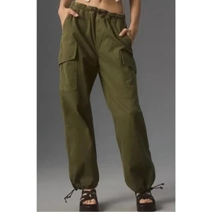 Tuckernuck ASKK NY Cargo Drawstring Parachute Pants Army Green NWT size 29 - Picture 1 of 9