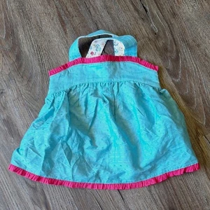 Nwt Matilda Jane 100% Cotton Girls Blue And Pink Ruffle Top Size 4 - Picture 1 of 5