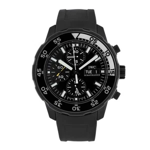 Reloj IWC Shaffhausen Aquatimer 44MM Negro Índice Marcadores de Hora Dial Goma - Imagen 1 de 8