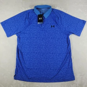 Under Armour Iso-Chill Polo Shirt Men's Large Blue Performance Short Sleeve NWT - Picture 1 of 8
