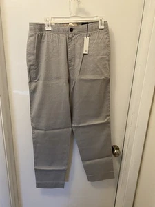 NWT BANANA REPUBLIC Men's Gray 69% Linen 39%cotton Pants Size 30/30 - Picture 1 of 13