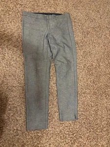 Banana Republic Sloan Slim Ankle Pants 6 Gray Textured Cotton Viscose Blend Zip - Bild 1 von 3