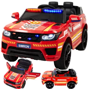 🚒 Deutsche FEUERWEHR, Kinderauto Elektroauto Feuerwehrauto mit Sirene Funkgerät - Bild 1 von 7