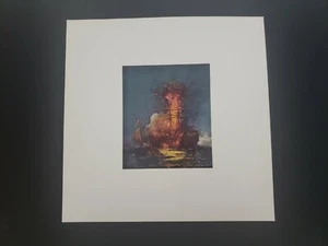 DIE VERBRENNUNG VON PHILADELPHIA 16. FEBRUAR 1804 STEPHEN DECATUR VON EDWARD MORAN - Bild 1 von 8