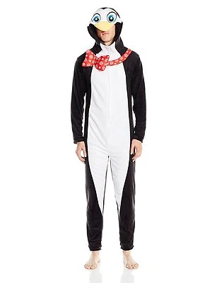 $150 Penguin Men'S One Piece Union Suit Pajama Set Fleece Lounge Sleepwear M - Image 1 of 2
