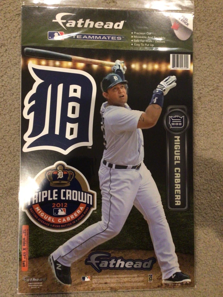 FATHEAD Teammates Miguel Cabrera 2012 Triple Crown 12"x17" Tigers Legend HOF - Image 1 of 1