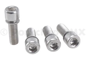 BMX **SHORT** Stem Cap Bolts M8 X 1.25 X 20mm (set of 4) STAINLESS STEEL - Picture 1 of 1