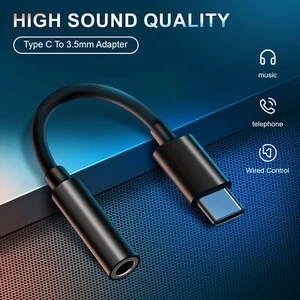 For iPhone 15 Pro Plus Max iPad USB-C to 3.5mm Aux Jack Adapter Earphone Cord - Picture 1 of 15