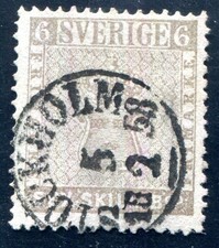SCHWEDEN 1855 3a gestempelt sehr schöne MARKE signiert 1100€(Z3892
