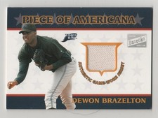 2003 Bazooka Piece of Americana Dewon Brazelton Devil Jays Game Used Jersey BV$8
