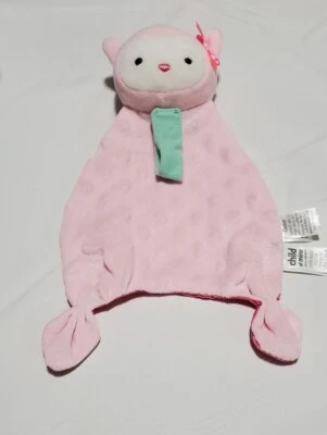 Child of Mine Carters Pink Owl Security Blanket lovey Pacifier Holder Minky Dots - Image 1 of 4