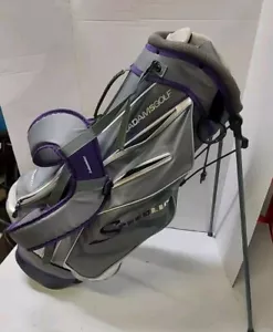 Adams Golf Speedline Plus Stand Lightweight Golf Bag Grey Purple w/ Rain Hood - Picture 1 of 6
