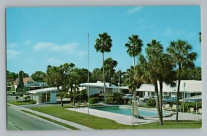 Postal cromada Sarasota Florida FL Flamingo Colony Motel años 50 - Imagen 1 de 2