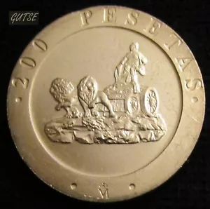 Gutse J.Carlos I-4, 200 Pesetas 1990, Cibeles, B. oder ohne Rundschreiben - Bild 1 von 2