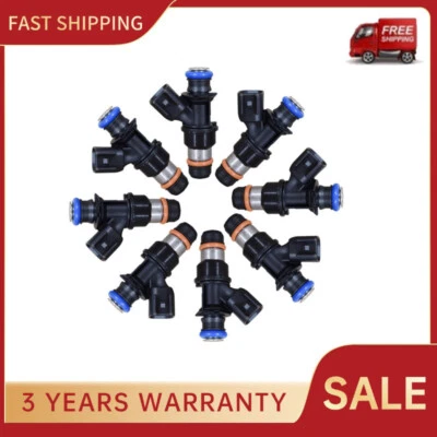 Set of 8 Fuel Injectors For SAAB 9-7X 5.3L V8 2005-2009 6.0L V8 2008 2009 FJ887  - Image 1 of 4