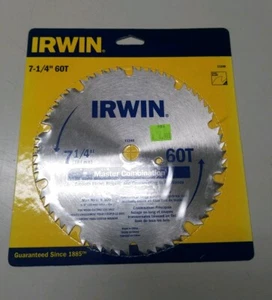 Irwin circular 7-1/4" x 5/8 . 60 T, teeth Cutting Saw Blade. - Picture 1 of 5