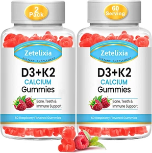 Sugar-Free Vitamin D3 K2 Gummies, Vitamin D3 2000 IU, K2 (MK7) 120Mcg, Calcium 6 - Picture 1 of 12