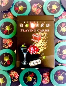 500 Michael Godard 12g Clay Casino Poker Chips + 2 Decks of Godard Cards - Picture 1 of 5