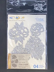 Floral Bouquet Die Set Couture Creations Metal Cards Crafts Blooming Friendship - Picture 1 of 2