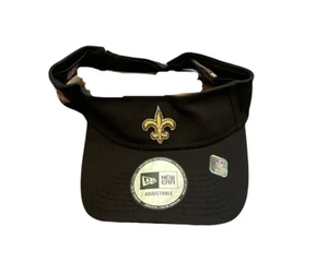 NUEVO CON ETIQUETAS New Orleans Saints New Era Sombrero Visera con Logo Ajustable en el Campo - Imagen 1 de 2