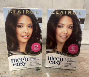 Clairol Nice n Easy Hair Color Care #3 BROWN BLACK Lot 2 Boxes Tones & Highlight