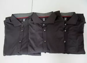 $175 Nuova DESOTO Jersey Uomo Manica Lunga Slim Fit Grigio Scuro Camicia Cotone S XXL - Foto 1 di 12