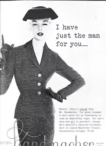 50er Jahre Handmacher Modewerbung - Jean Patchett 1955 - Bild 1 von 2