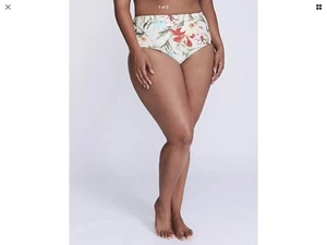 Lane Bryant Cacique Übergröße 28 Blumenmuster tropisch Schwimmen Badeanzug Unterteil neu ohne Etikett - Bild 1 von 5