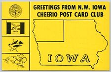 Linn Grove, Iowa Greetings Vintage Postcard, N. W. Iowa Cheerio Post Card Club