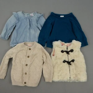 Lot of Toddler Girls 12-18 Month Fall Long Sleeve Sweater Hanna Anderson Cat&Jck - Picture 1 of 5