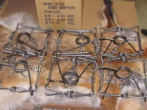 12 Bridger 150 Magnum Body GrippersTraps 505  Muskrat  Mink Fisher new sale - Picture 1 of 1