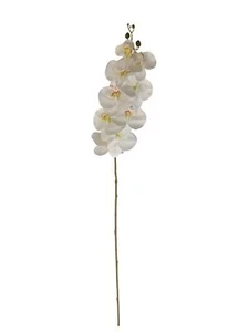 Luxury Single Ivory Orchid Stem Artificial Flowers UK SELLER FREE POSTAGE  - Picture 1 of 7