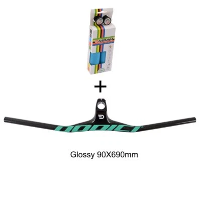 Manillar integrado de carbono para bicicleta MTB -17° barra plana para bicicleta de montaña 690-800 mm Foto 1 de 4
