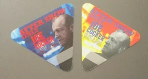 Joe Cocker backstage pass satin cloth stickers TWO Heart & Soul 05 OTTO Triangle - Picture 1 of 1