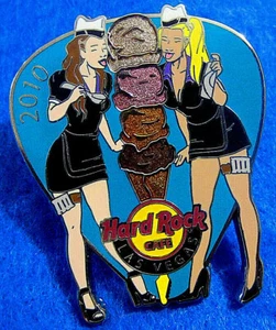 Las Vegas Girls Giant 4 Scoup Ice Cream Blue Guitar Pick 2010 Hard Rock Cafe PIN - Bild 1 von 1