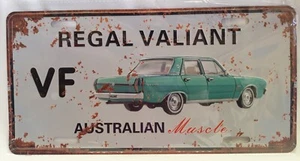 Regal Valiant VF Australian Muscle Novelty Tin License Plate - Imagen 1 de 1