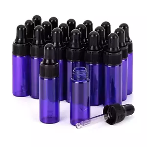 5Ml Small Dropper Bottles Empty Essential Oil Glass Bottle Lotion Perfume Sample - Picture 1 of 12