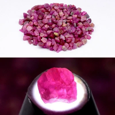 Lote de 262 piezas 100.81ct t.w rubí natural púrpura-rojo sin calefacción Tanzania Foto 1 de 4