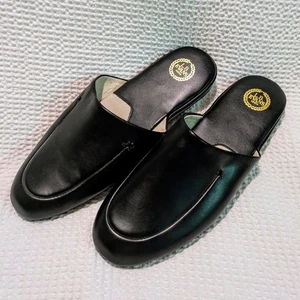 L.B. Zapatillas Evans Aristocrat Scuff para hombre de cuero negro sin cordones cómodas - 15 - Imagen 1 de 6