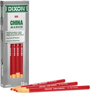 Lapices marcadores industriales Phano Peel Off China rojos paquete de 12 - Imagen 1 de 12