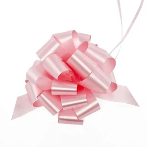 3 Pack - Pull-Bow 1.45'' Wide Ribbon Pull Bow, 5'' By 8" with 20 Loops, Pink - Picture 1 of 8