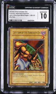 Brazo izquierdo del prohibido Exodia LOB-122 UR CGC 10 Yu-Gi-Oh 2002 NA GEMA COMO NUEVO - Imagen 1 de 2